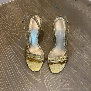 Gianni Bini Shiny Gold Stiletto Heels Size 8M